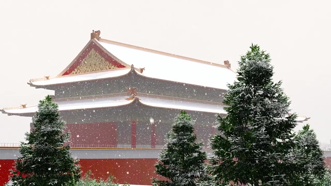 詳情圖-北京故宮博物院冬天下雪