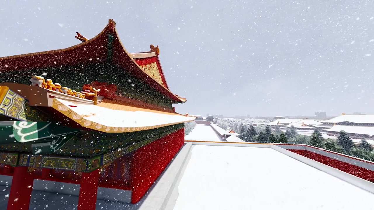 詳情圖-北京故宮博物院冬天下雪
