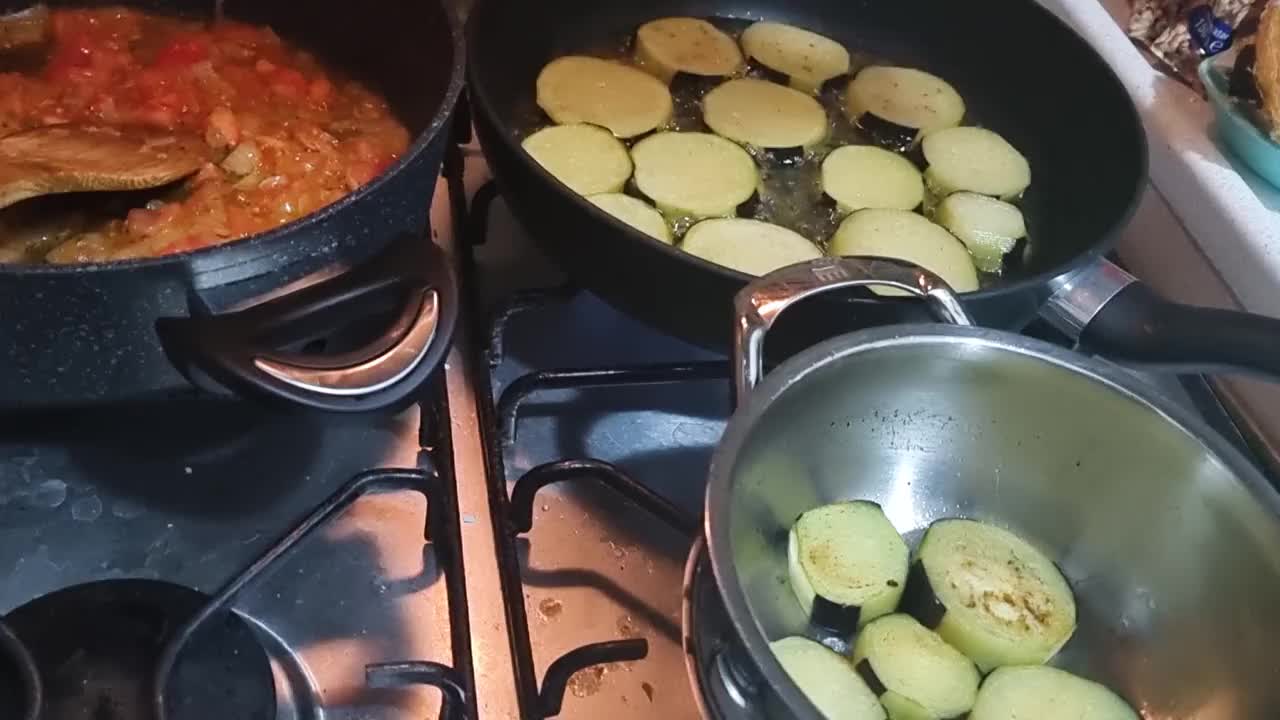 煎西葫芦和肉