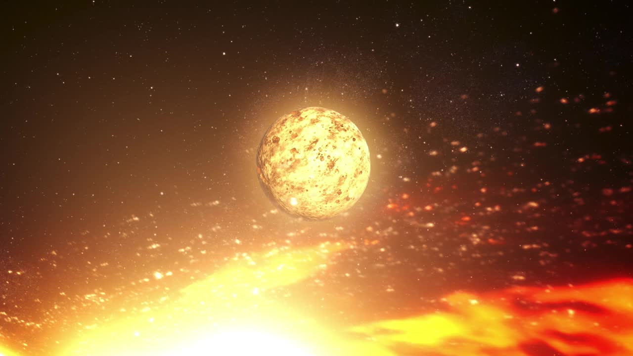 巨大的外星行星被巨大的黑洞拉着。