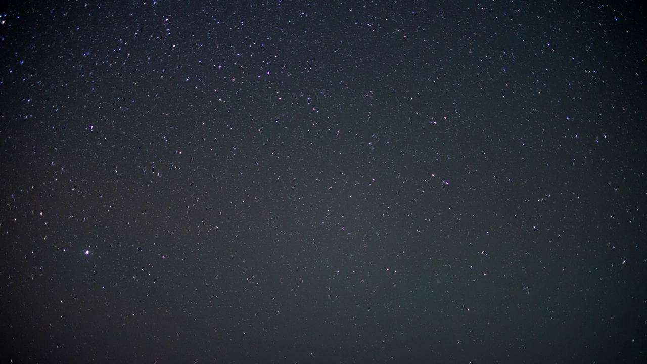 详情图-双子座流星拍摄时的夜间星空运动。