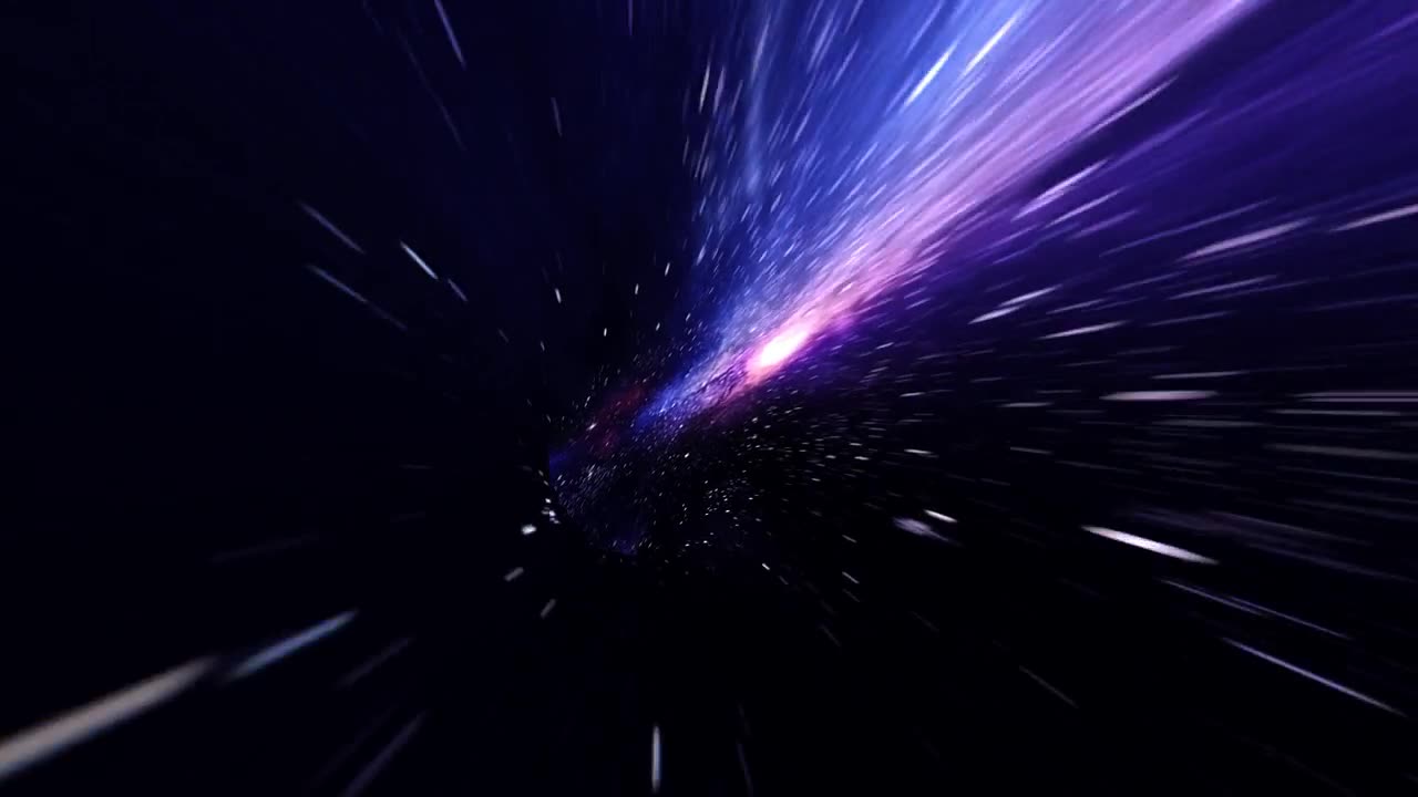 詳情圖-抽象的深藍色循環(huán)多色時空隧道穿越時空的動畫。4K,3D循環(huán)科幻星際旅行通過蟲洞在超空間渦旋隧道。摘要瞬移速度