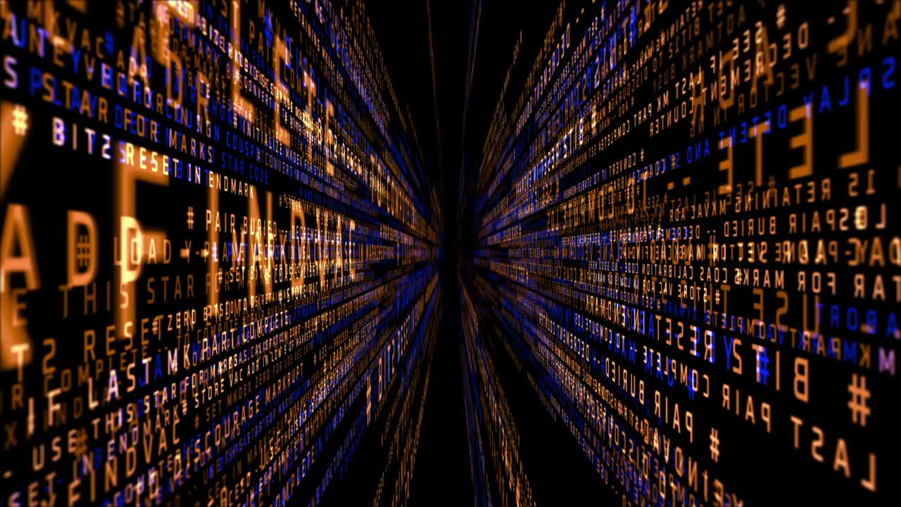 数据流循环抽象背景。编码、通信、计算机技术。