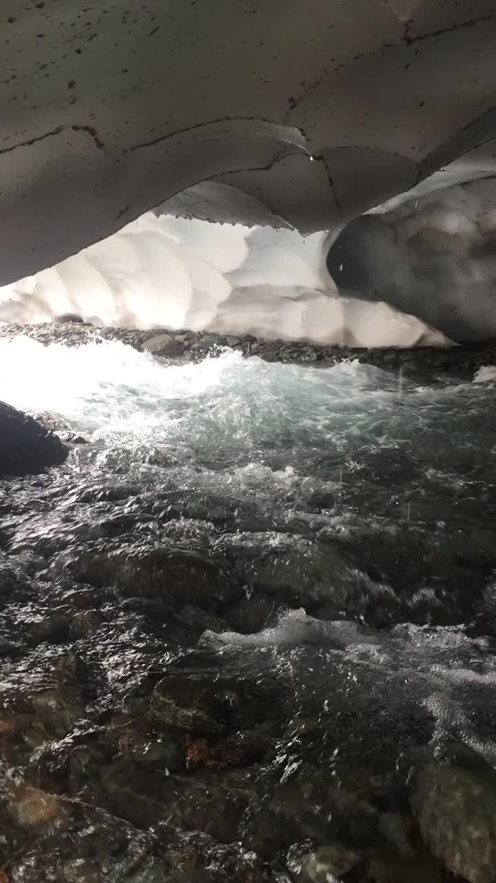 水在冰川下流动