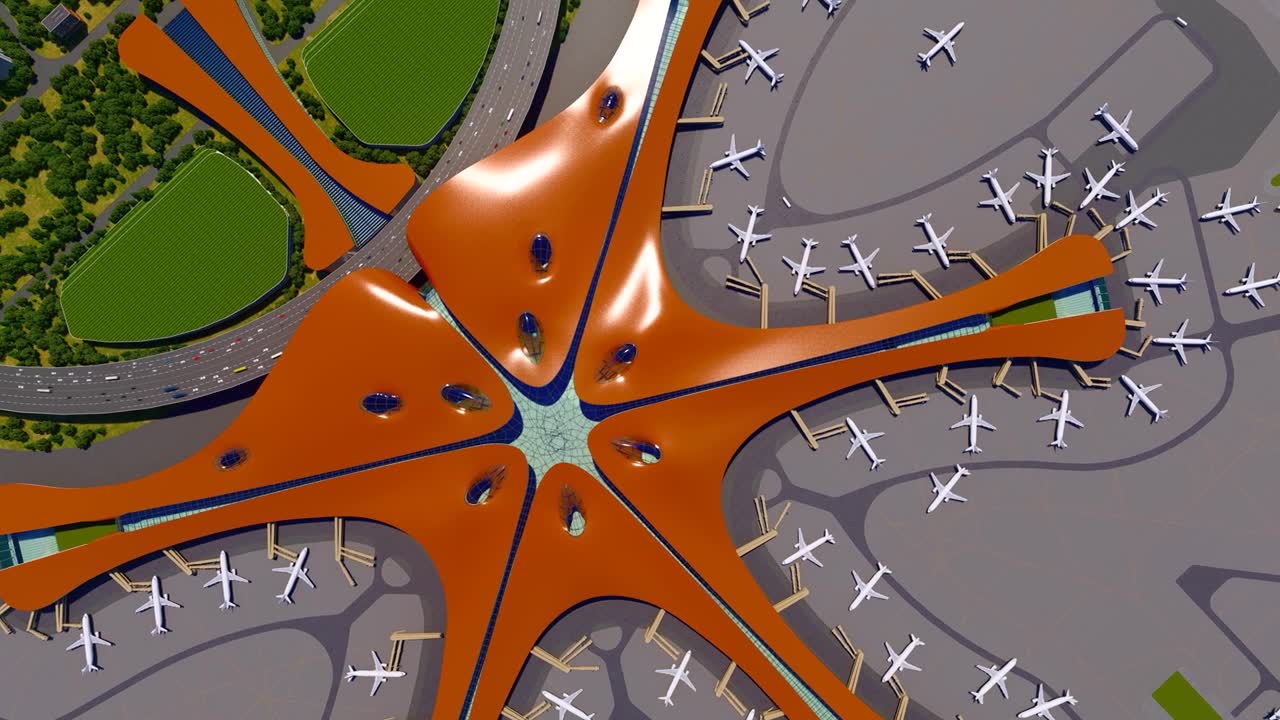 詳情圖-北京大興國際機(jī)場航拍視頻