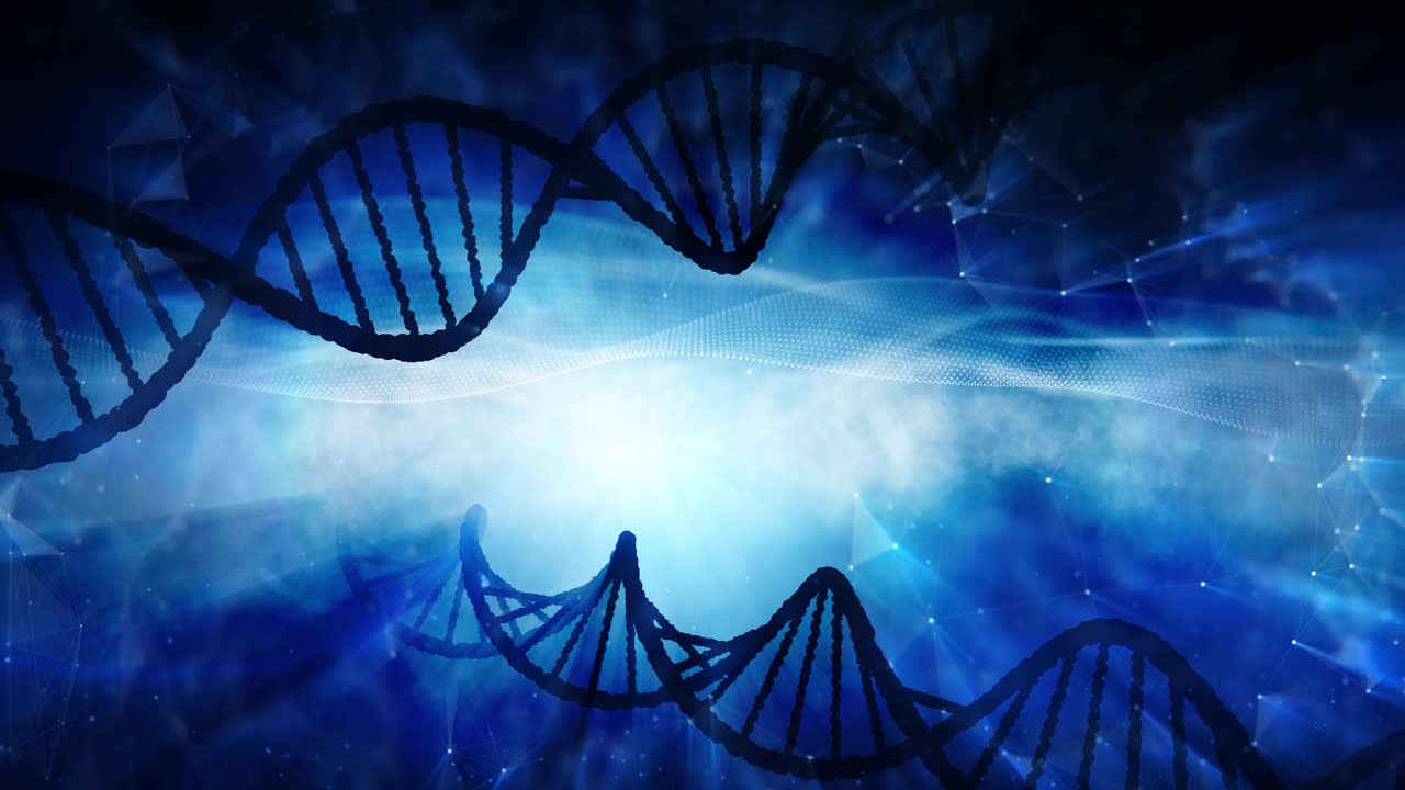 数字人工智能背景下的Dna链。
