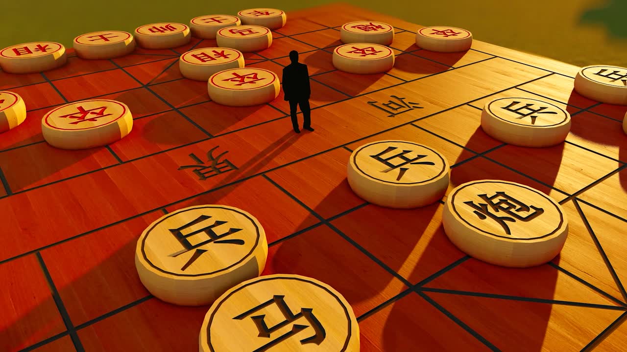 詳情圖-中國象棋的空中透視