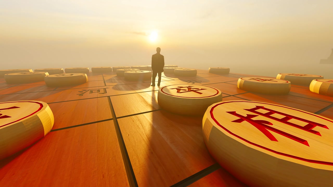 詳情圖-中國象棋的空中透視