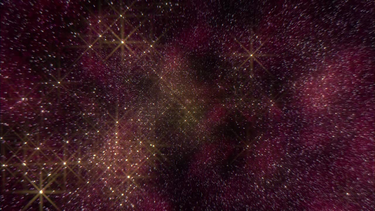 星空中充满活力的星云和闪闪发光的宇宙