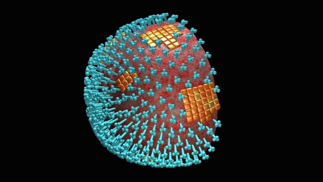病毒结构3d渲染