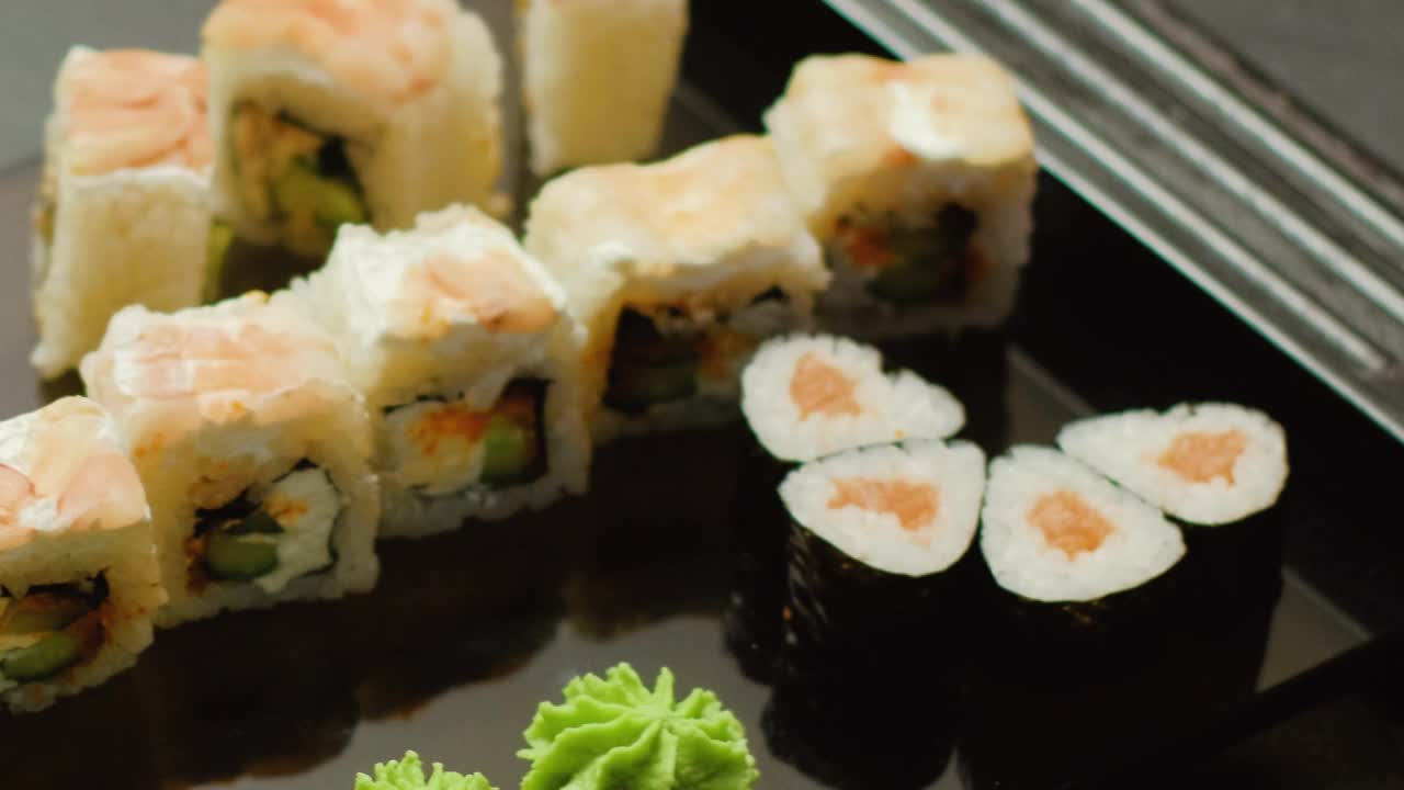 日本料理卷集寿司品种芥末
