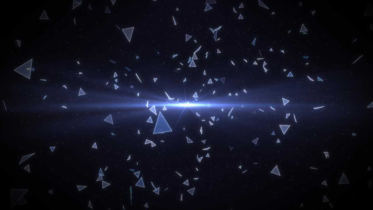 未来网络世界的抽象场景。数字空间中的数据流。科幻粒子流，区块链，数据科学。人工智能，太空场景。无缝循环4k