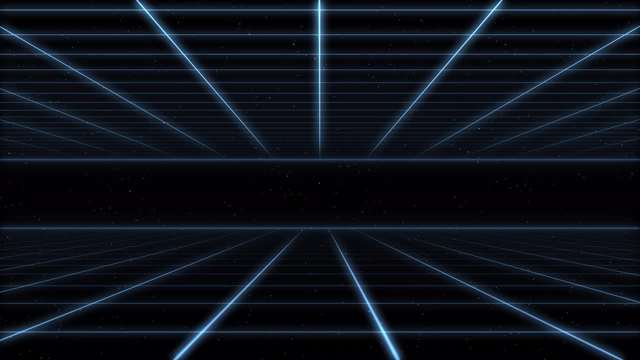 复古波地平线循环C线。这个Synthwave镜头是可循环的，是完美的复古怀旧背景。