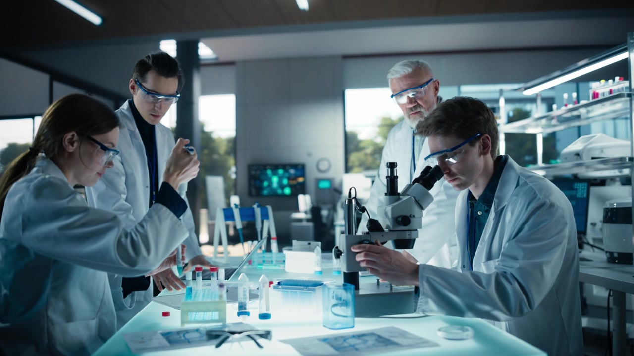 詳情圖-博士教授教授一群理科生基因治療和生物工程的基礎(chǔ)知識。為實踐教育和技術(shù)示范創(chuàng)造條件實驗室主任