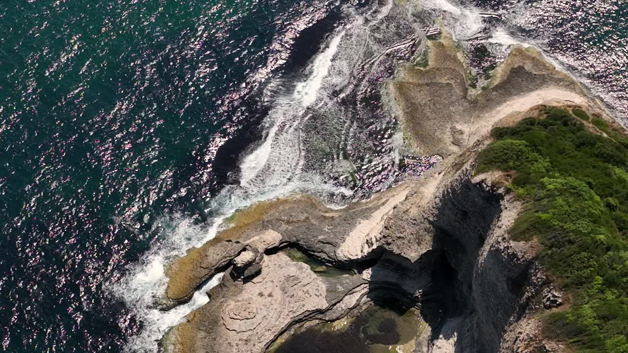 沿海航拍录像