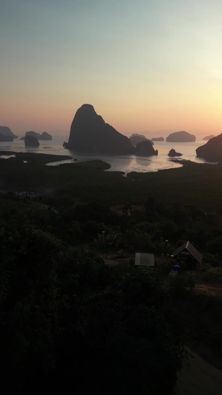 泰国攀牙的Samet Nangshe鸟瞰图