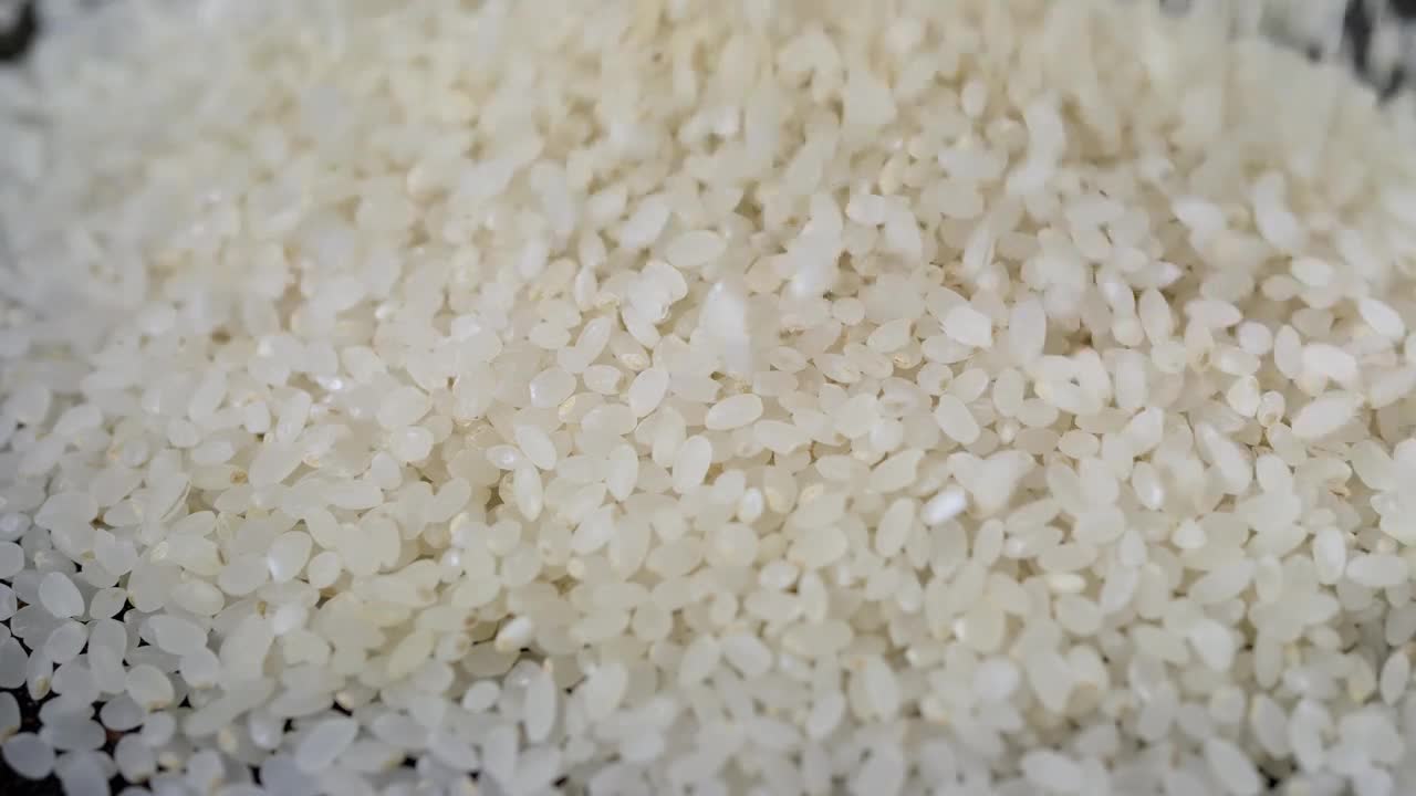 詳情圖-日本大米白色粗粒的慢鏡頭特寫(xiě)