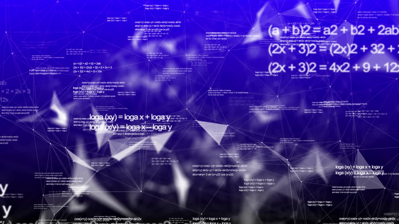 抽象数字连接移动点和线的通信网络概念