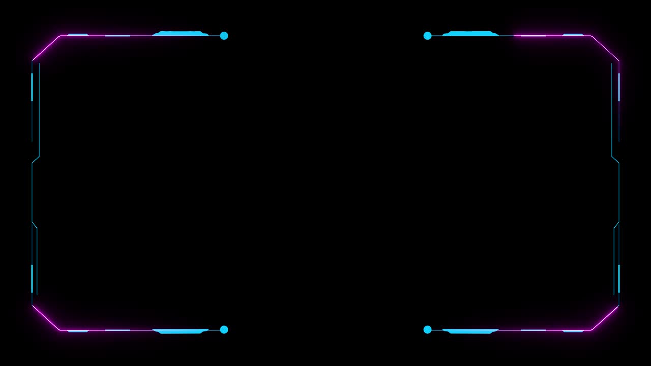 数字HUD未来视频帧数字技术科幻帧接口线背景。