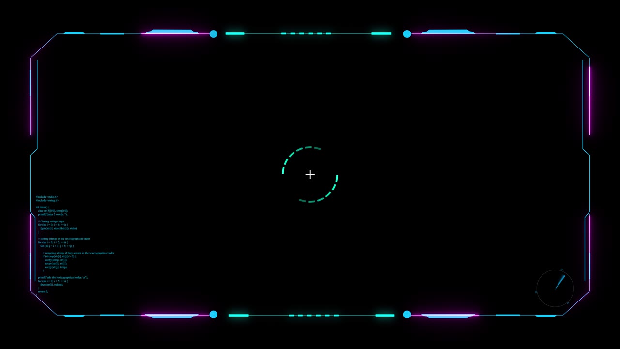 详情图-数字HUD未来视频帧数字技术科幻帧接口线背景。