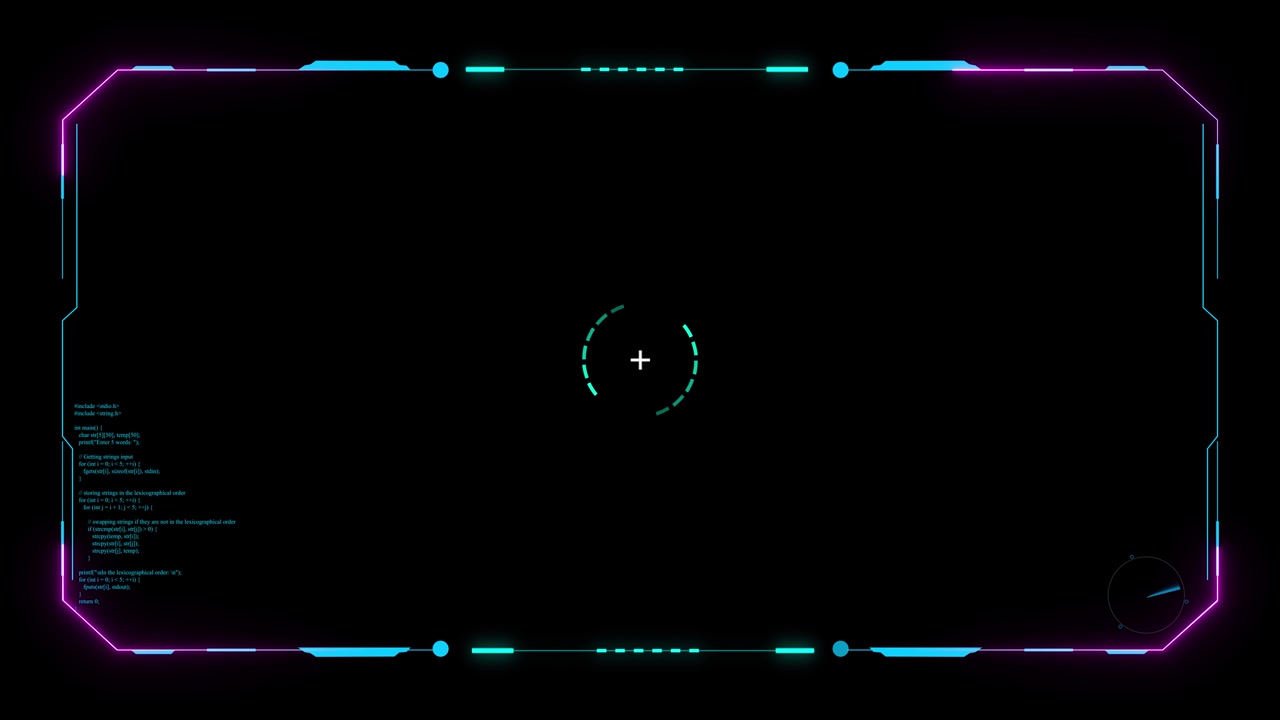 详情图-数字HUD未来视频帧数字技术科幻帧接口线背景。