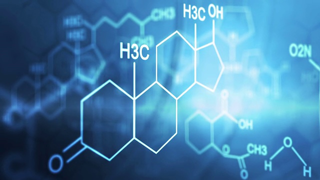 科学图表的CG运动图形在蓝色背景上