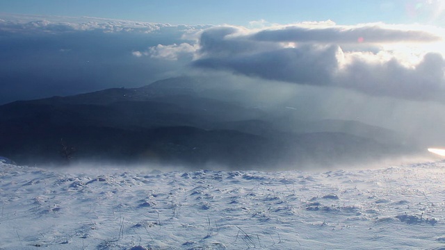 山区暴风雪