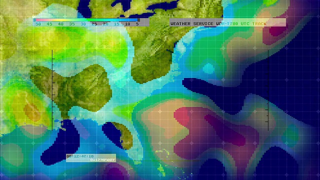 天气雷达数字卫星地图(美国中西部-东南部)