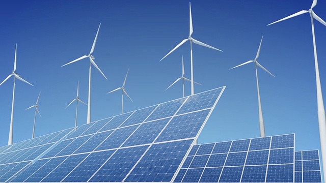 詳情圖-太陽能電池板和風(fēng)力渦輪機(jī)