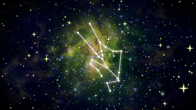 黄道带12星座在星系前面