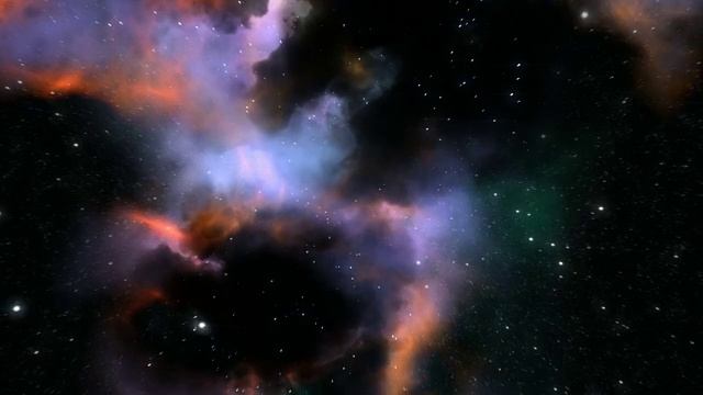 詳情圖-壯麗的太空飛行穿過五顏六色的星云