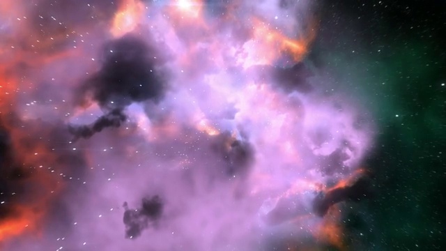 詳情圖-壯麗的太空飛行穿過五顏六色的星云