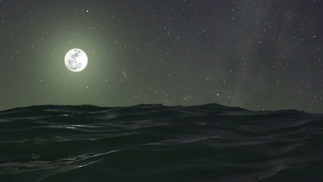 詳情圖-《夜晚海上的星星和月亮
