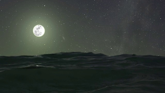 詳情圖-《夜晚海上的星星和月亮