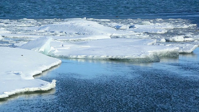 全球变暖在冰岛冰川环礁湖Jokulsarlon