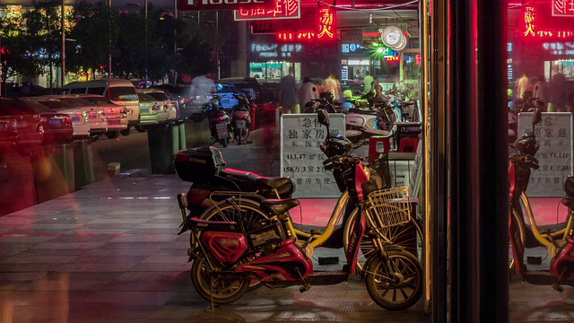 詳情圖-中國商業(yè)街夜景的時間流逝