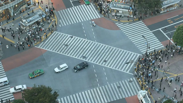 时光流逝涉谷人行横道