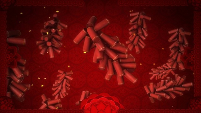 詳情圖-傳統(tǒng)的中國農(nóng)歷新年圖案。