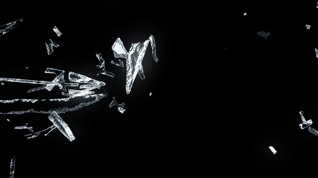 玻璃碎裂的慢动作。α