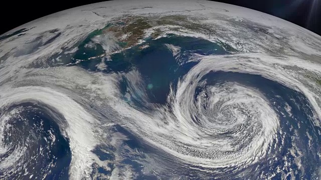 詳情圖-地球上空的颶風(fēng)，衛(wèi)星圖像。