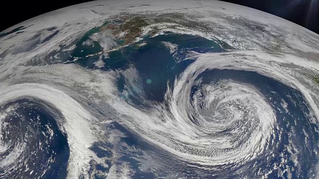 詳情圖-地球上空的颶風(fēng)，衛(wèi)星圖像。