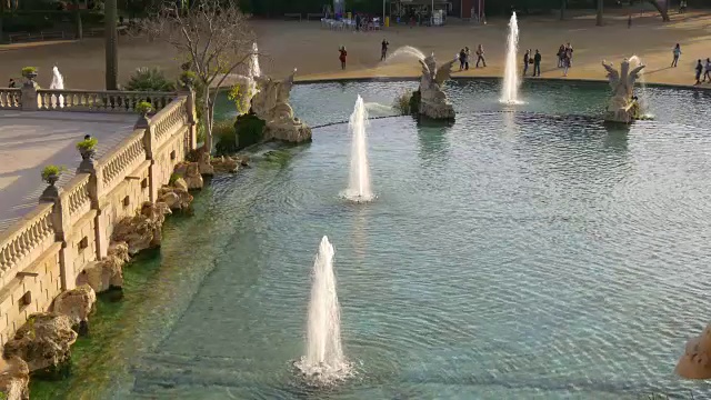 详情图-喷泉俯视图喷泉PARC,de,la,ciutadella,4k巴塞罗纳西班牙
