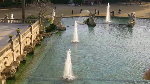 详情图-喷泉俯视图喷泉PARC,de,la,ciutadella,4k巴塞罗纳西班牙