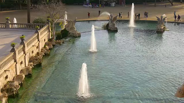 详情图-喷泉俯视图喷泉PARC,de,la,ciutadella,4k巴塞罗纳西班牙