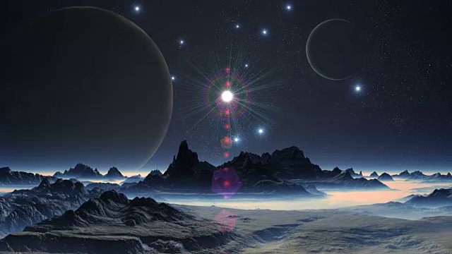 详情图-两轮月亮之间闪亮的星星