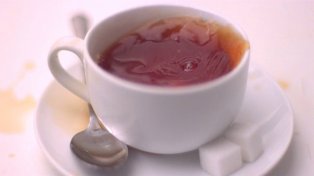 詳情圖-方糖落入茶中濺起水花