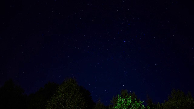 时间流逝的星星在夜空