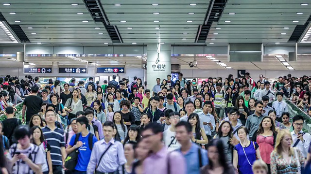 时间推移视频香港，地铁