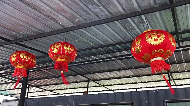 传统的中国新年灯笼