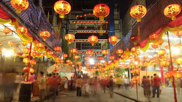 詳情圖-在曼谷唐人街的冷諾依寺慶祝中國新年。